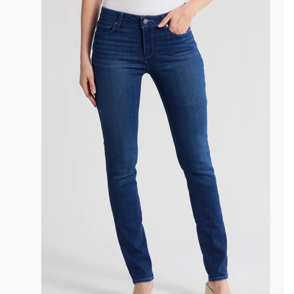 PAIGE Skyline Skinny Jeans Size 31 in Blue Zinna Mid Rise Stretchy Fitting - Picture 1 of 11